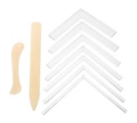 Règle en Acrylique Transparente en L pour Couture et Pliage | Graduations Millimétriques Claires, Bord de Traçage Intégré, Outil une Pièce pour Papier et Vêtements
