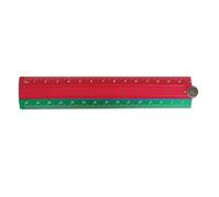 Règle en alliage d ' aluminium, multifonctionnelle, Red and green | Règle de dessin multifonctionnelle, outil de mesure du métal, échelle métrique, règle d ' architecte ergonomique,