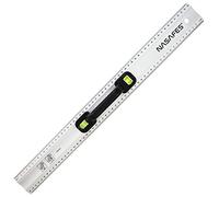 Règle en aluminium à bord droit avec poignée - Niveau à niveau, bord droit et règle en centimètres - Idéal pour couper - Beaucoup plus sûr grâce à la poignée - Facile à utiliser et léger.