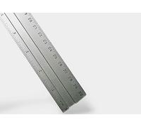 Règle en Aluminium | Longueur de la Règle 30 cm | Graduée en Centimètres et en Pouces | pour L'école, Bureau, Maison | Argent (3)