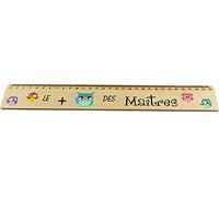 Règle en Bois - Le plus chouette des Maîtres - Cadeau Maître d'école