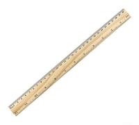 Règle en bois massif de 30 cm - Mesure double face - Bord droit - Pour étudiants, enseignants, menuiserie, matelassage