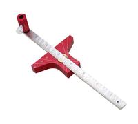Règle en bois - Outil de marquage multi-angle réglable en alliage | Règle coulissante en T - Échelle métrique et impériale des deux côtés - Jauge de profondeur en bois - 30°, 45°, 60°