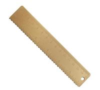 Règle en cuivre métal 15 cm Mini marque-page denté Laiton doré Mesure Précision Dessin Mathématiques Peinture Studio Bureau École Compact Durable Élégant Raffiné Accessoire créatif Tr