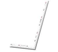 Règle en L à échelle latérale en acier inoxydable, outil à 90 degrés pour le travail du bois, guide de mesure et de disposition des, utilisation de charpentier, disposition carrée, règle carrée