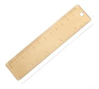 Règle en laiton 130 mm Outil de mesure de précision - Finition cuivre antique métrique pour rectification impériale pour dessin (A)