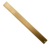 Règle en laiton de 12 pouces avec double échelle, règle de mesure/dessin/marquage précise avec trou suspension pour bureau, école, couture, dessin, métal