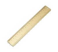 Règle en laiton durable 20 cm - Outil de mesure de précision pour étudiants, école, bureau et ingénierie, dessins d'architecte, travaux manuels - Design antidérapant avec transparent