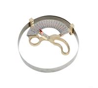 Règle en métal avec finition lisse et poignée à clipser automatique pour des lectures précises stables dans l'industrie du chapeau et la production de chapellerie personnalisée, échelle incurvée (42 à