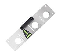 Règle en métal, bord droit - Appareil de mesure de trou en acier inoxydable - Outil de mesure avec règle de nivellement de coupe pour un usage domestique