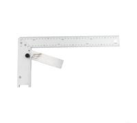 Règle en métal multi-tailles 10in / 250 mm à 40,6 cm finition argentée