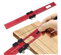 Règle en métal, règle en métal de poche en alliage d'aluminium de type T, glissière carrée charpentier pour le travail du bois, outils travail du bois en argent