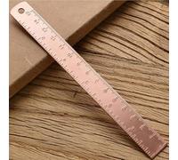 Règle en or rose, règle de dessin en métal, droite en laiton, unisexe, apprentissage, marque-page, papeterie pour l'école, le bureau, les mathématiques, la géométrie, les cadeaux, les outils de