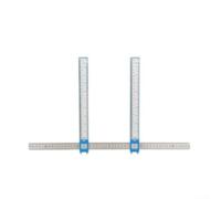 Règle en plastique et acier inoxydable pour le maquillage de précision | Construction composite, poignée légère, précision pour la symétrie, guide des sourcils, des yeux, des lèvres