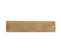 Règle en plastique Helix pliable, Marque-page en laiton pratique et droit for l'école, en métal cuivré, échelle double en pouces