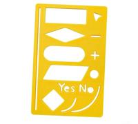 Règle en plastique pour organigramme 56 mm x 88 mm avec différentes formes graphiques et symboles de processus pour un dessin précis, la prise de notes, la planification de projets et le scrapbooking