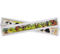 Règle en plastique Timeline de dinosaures - 30 cm