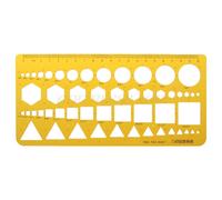 Règle En Résine K,Modèles Géométriques,Cercles,Carrés,Triangles,Pochoir,Outil De Mesure,Accessoires Scolaires
