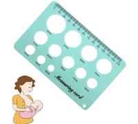 Règle en silicone pour - Guide des tailles des colliers de serrage pour pompes à lait maternel avec carte de mesure pour les nouvelles mamans, vérification de compatibilité avec les pompes
