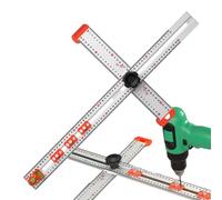 Règle en T - Outil de mesure d'angle réglable de 65 cm, carré en T en d'aluminium, instrument de marquage avec tête rotative | Outil de conception multi-angle de précision | Z
