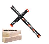 Règle en T pour dessin haute précision Angle Mesure Dessin Marquage Jauge | Règle de positionnement de perçage 2 en 1 Règle de mesure de précision Outils pour le travail du bois menuiserie Architecture