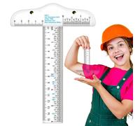Règle en T transparente - Outil de mesure en acrylique de 15,2 cm avec marquage de précision | Guide de mise en page clair pour la rédaction, les projets artistiques, l'alignement de l'encadrement, la