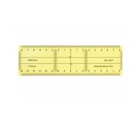 Règle-équerre - Non spécifié - 17cm - Plastique - Jaune - 2 en 1
