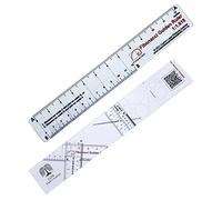 Règle Fibonacci dorée de 12 pouces en plastique transparent pour une application mathématique gratuite du rapport d'or ou divin permettant une proportion parfaite et un design artistique.