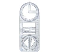 Règle géométrique - 24 x 9,5 cm ABS | Modèle de dessin géométrique avec