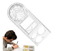 Règle géométrique multifonction, règle de dessin mathématique