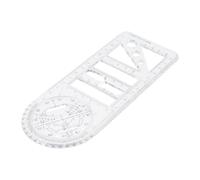 Règle Géométrique Multifonctionnelle en Plastique pour Élèves, Dessin | Modèles Ellipse et Rectangles, Mesure Précise, Outil Scolaire Blanc, Kit de Tracé pour Mathématiques