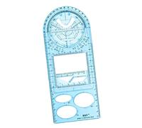 Règle géométrique multifonctionnelle fournitures bureau mathématiques dessin modèle haut bleu 20,3 cm