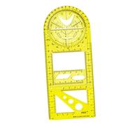 Règle géométrique multifonctionnelle fournitures bureau mathématiques dessin modèle jaune haut, 20,3 cm