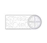 Règle géométrique multifonctionnelle mathématiques dessin modèle pour travail du bois style B