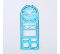 Règle Géométrique Multifonctionnelle, Modèle De Dessin Bleu Transparent, Règles De Mesure Des Maths Rotatives, Fournitures Scolaires Et De Bureau Pour Étudiants