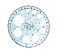 Règle géométrique pour être créatif - Outil de signe circulaire, outils de gabarit de formation linéaire de mesure acrylique des caractères multifonctionnels