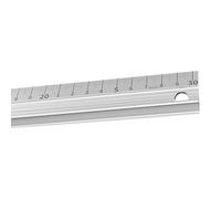 Règle graduée multifonction en alliage d'aluminium avec bords arrondis antidérapants, outil de mesure d'ingénierie pour règle éducative