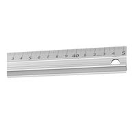 Règle graduée multifonction en alliage d'aluminium avec bords arrondis antidérapants, outil de mesure d'ingénierie pour règle éducative