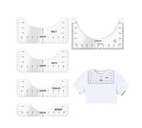 Règle Guide De Mesure Des T-shirts - Impression De T-shirts | Guide Pour Chemises Col Rond 5 Pièces | Règle Guide De , Mètre À Ruban Pour Vêtements, Guide Pour Outils D'Alignement