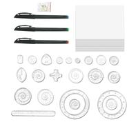 Règle incurvée pour créer des motifs, règle pour modèles de dessin | Règle de peinture DIY | Ensemble de règles à motif graffiti pour les aides de dessin éducatives