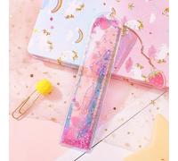 Règle Kawaii Pour Signets En Sable Mouvant, Marque-Pages Mignons Pour Livres/Partage/Marqueurs De Livres/Tab Pour Livres/Papeterie