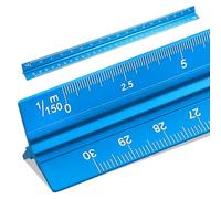 Regle Kutch Professionnelle En Aluminium Triangulaire De 30 Cm Avec Regle Architecte Et Triangular Scale Offrant Kutch 1/20 1/25 1/50 1/75 1/100 Ideale Comme Architecte Triangulaire