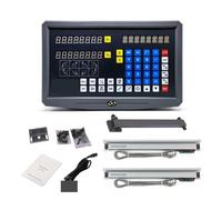 Règle linéaire SNS-2V 2 Kit d'axe Milling Tour Lecture numérique avec 2pcs Codeur d'échelle linéaire de la règle optique de 5um pour outils DRO, tournage, fraisage(0.001mm complete kit)