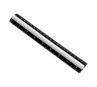 Règle Loupe 2X avec Marqueurs Coulissants - Barre de Lecture Acrylique 22 cm avec Double Échelle pour Petits Imprimés - Bible - Livres - Instructions et Tableaux - Noir