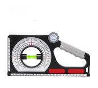 Règle magnétique de niveau d'angle de pente avec jauge à bulles, rapporteur double échelle 0-180° pour construction, plomberie et aménagement paysager, plastique ABS (D)