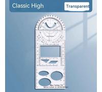 Règle Mathématique Multifonctionnelle Transparente,Outils De Conception D'architecture,Fournitures Scolaires De Géométrie - Type 1pc E