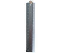 Regle Metal Règle droite en acier inoxydable, échelle centimètres et pouces, outil de mesure précision métrique, règles dessin pliantes(Light Grey)