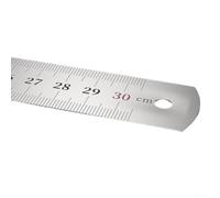 Règle Métallique 20cm Double Échelle CM et Pouces(30cm) | Gravure nette, échelle métrique et impériale, acier épais, bords sûrs, pour idéal école