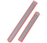 Règle métrique 2 pièces 6 pouces et 12 pouces règle en métal droite en acier inoxydable double face épaissie mesure de précision pour la vie quotidienne, l'école, le bureau