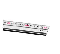 Règle métrique en aluminium, 45 cm | Profil de coupe guidée, échelle claire, dos antidérapant pour la conception, la mise en page du papier, les tâches scolaires
